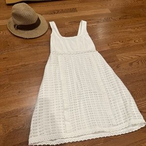 Beautiful cotton white dress , lined